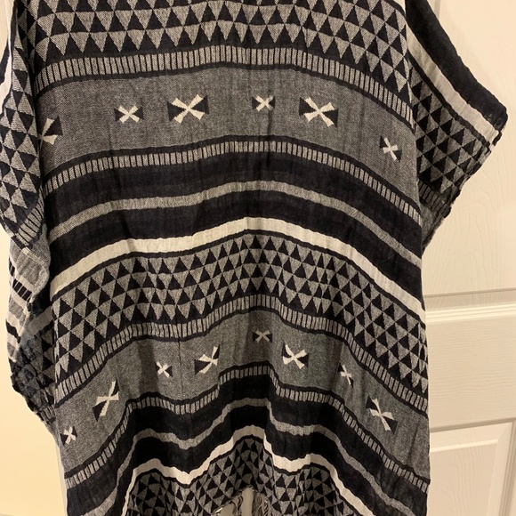 Black Poncho Sweater - Picture 2 of 2